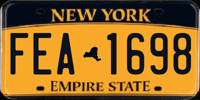 NY license plate FEA1698