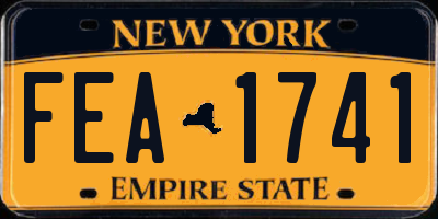 NY license plate FEA1741