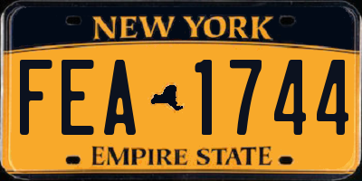 NY license plate FEA1744