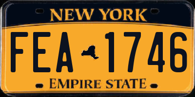 NY license plate FEA1746