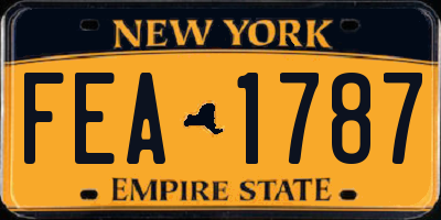 NY license plate FEA1787