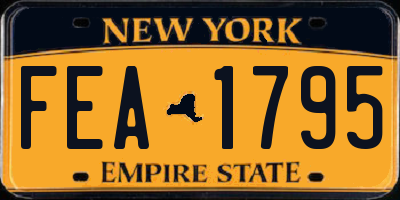 NY license plate FEA1795
