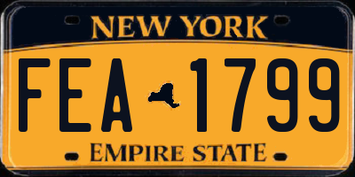 NY license plate FEA1799