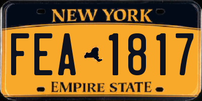 NY license plate FEA1817