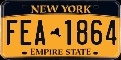 NY license plate FEA1864