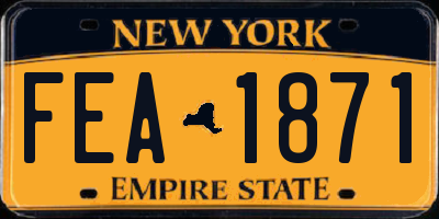 NY license plate FEA1871