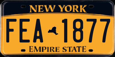 NY license plate FEA1877