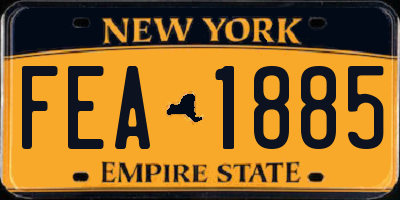NY license plate FEA1885
