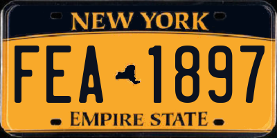 NY license plate FEA1897