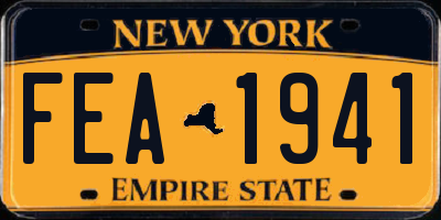 NY license plate FEA1941