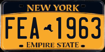 NY license plate FEA1963