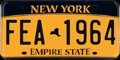 NY license plate FEA1964
