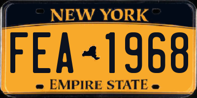 NY license plate FEA1968