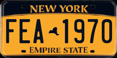 NY license plate FEA1970