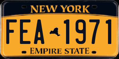 NY license plate FEA1971