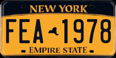 NY license plate FEA1978