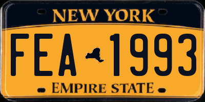 NY license plate FEA1993