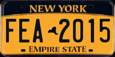 NY license plate FEA2015