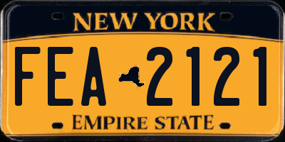 NY license plate FEA2121
