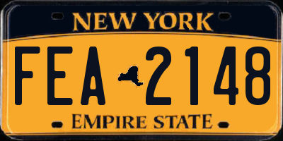 NY license plate FEA2148