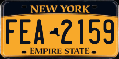 NY license plate FEA2159