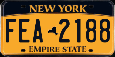 NY license plate FEA2188