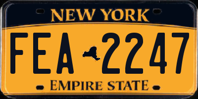 NY license plate FEA2247