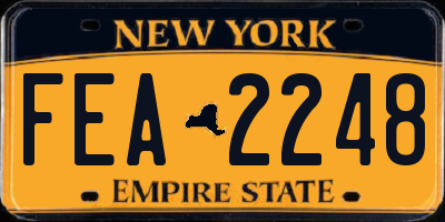 NY license plate FEA2248