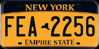 NY license plate FEA2256
