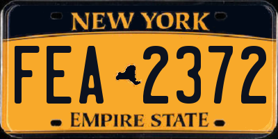 NY license plate FEA2372