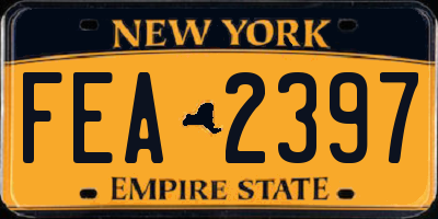 NY license plate FEA2397