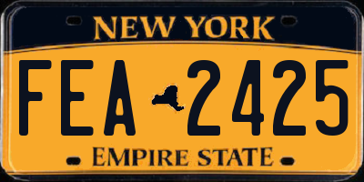 NY license plate FEA2425