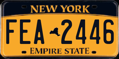 NY license plate FEA2446