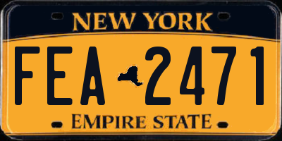 NY license plate FEA2471