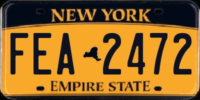 NY license plate FEA2472