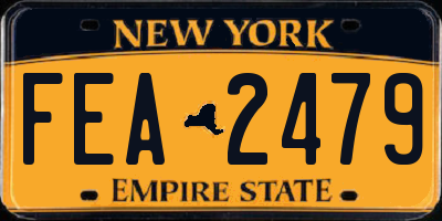 NY license plate FEA2479