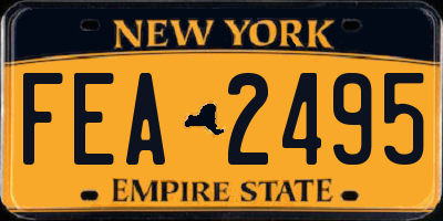 NY license plate FEA2495