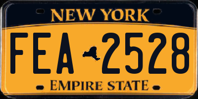 NY license plate FEA2528