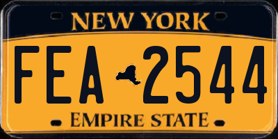 NY license plate FEA2544