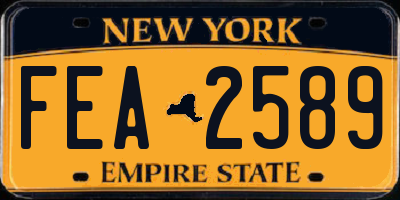 NY license plate FEA2589
