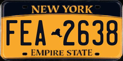 NY license plate FEA2638
