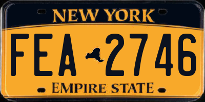 NY license plate FEA2746