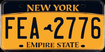 NY license plate FEA2776