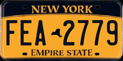 NY license plate FEA2779