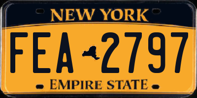 NY license plate FEA2797