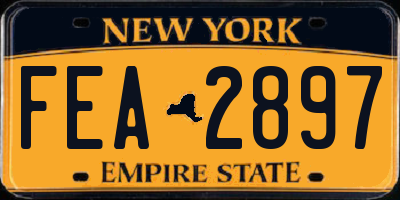 NY license plate FEA2897