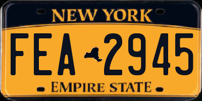 NY license plate FEA2945