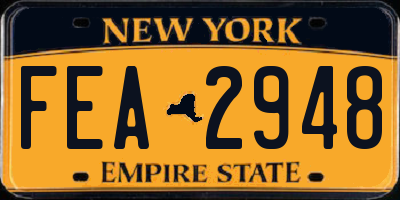NY license plate FEA2948