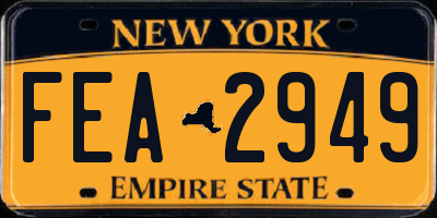 NY license plate FEA2949