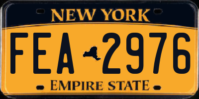 NY license plate FEA2976